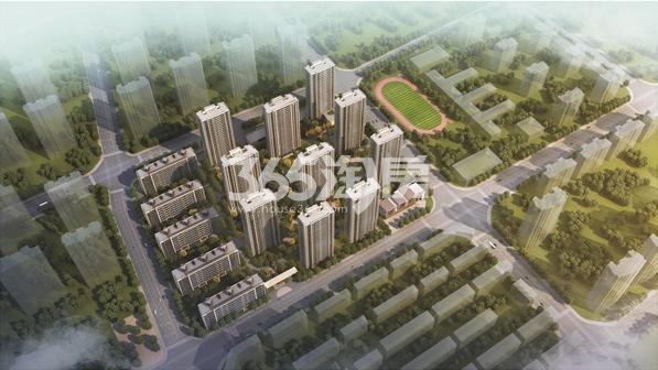 中粮旭辉青山湖地块规划鸟瞰图