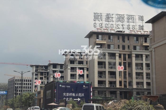 新城西溪逸境项目2、3、7、8号楼施工进程图（2015.8）