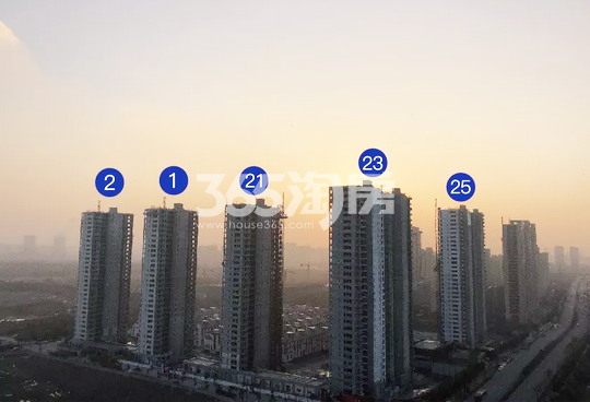 2018年12月西房拱宸外滩高层1、2、21、23、25号楼实景