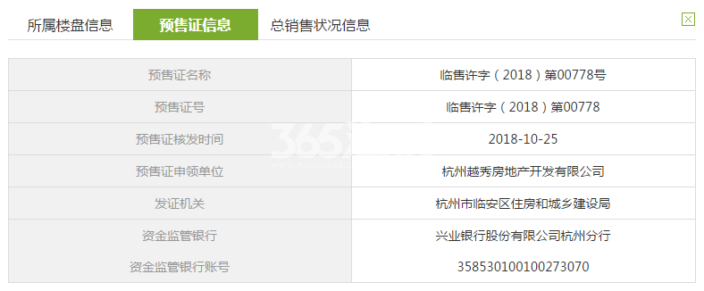 越秀西海岸7#预售证信息