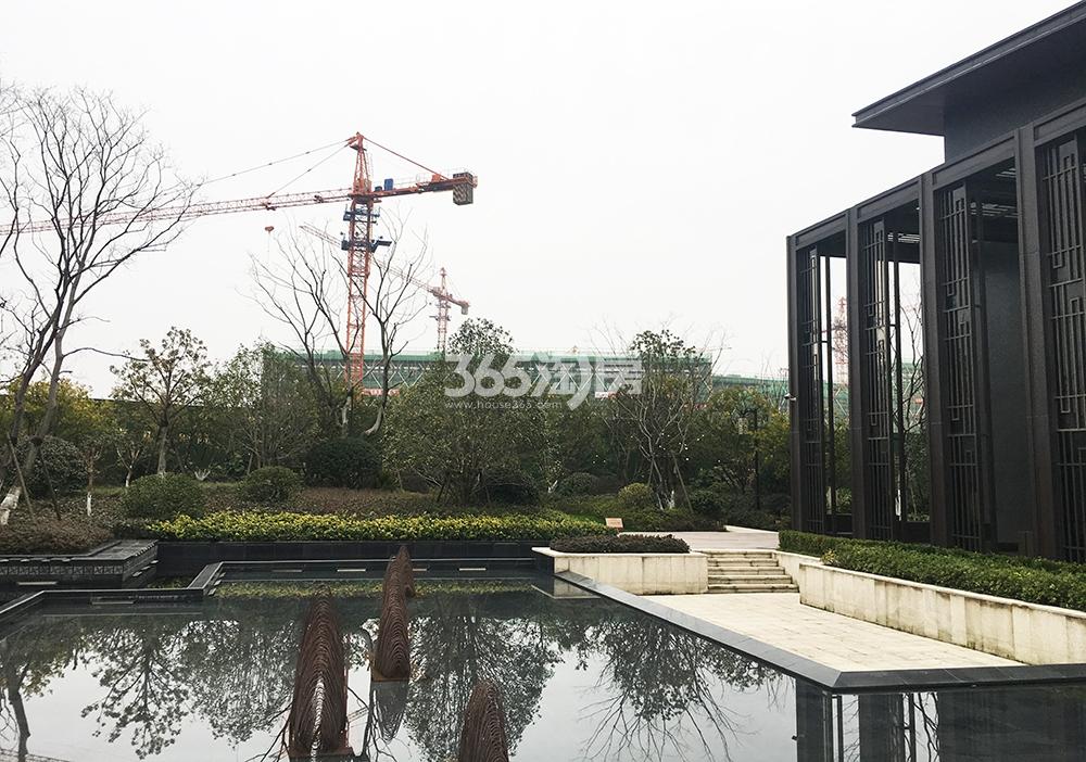 2019年3月烟雨颐和江南府售楼处远拍工地实景