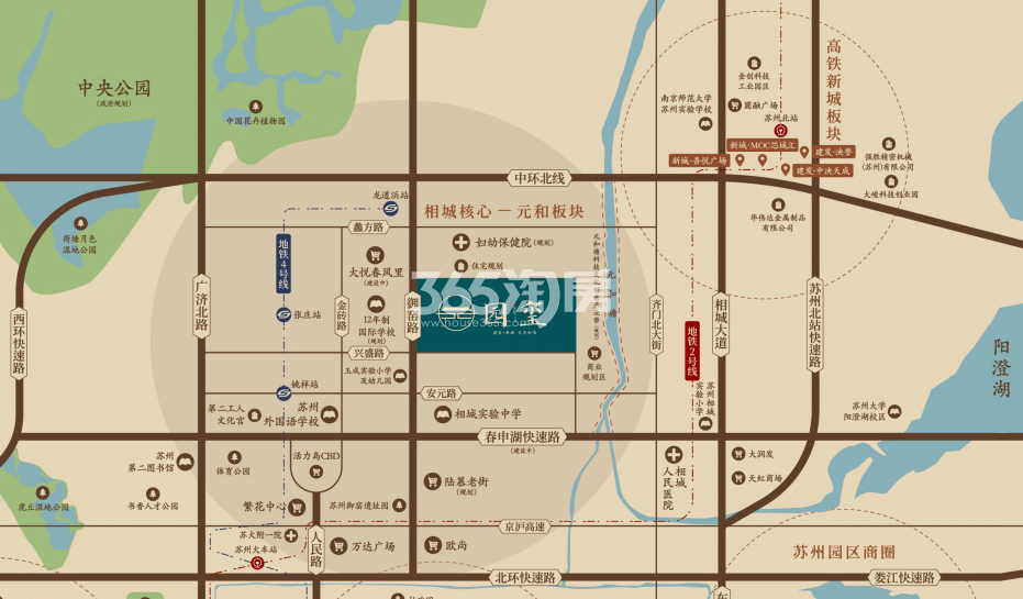 建发新城园玺交通图