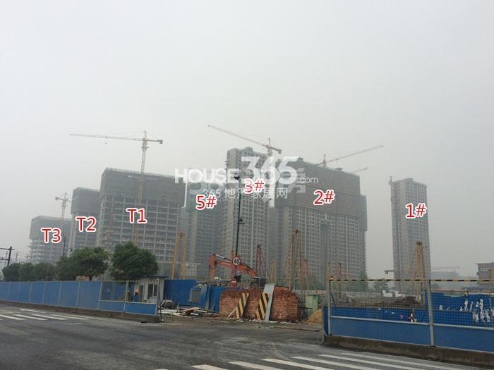 欧美金融城(EFC)1、3、5、T1—T3号楼施工进程图（2015.6）