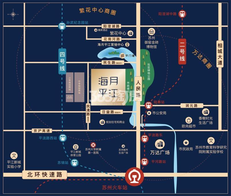 融信海月平江交通图