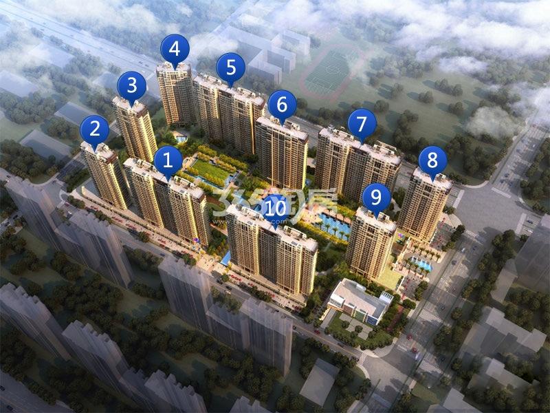 阳光城翡丽公园楼栋分布鸟瞰图_杭州阳光城翡丽公园_杭州新房网_365淘房