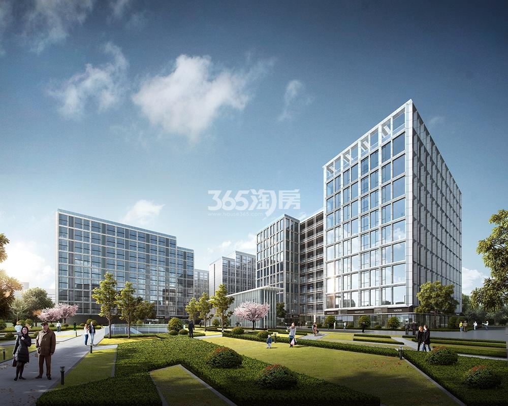 紫创商务中心城市绿化透视效果图
