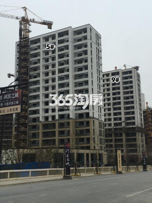 融创河滨之城西区5、9号楼施工进程（2016.2）
