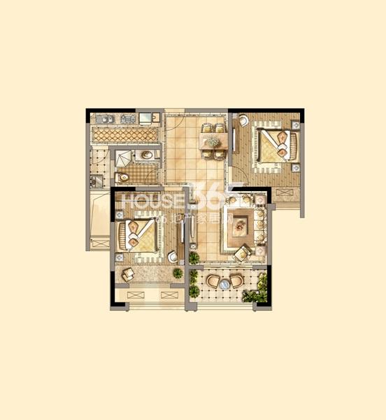 中宏万家广场a户型 95㎡(9.17)