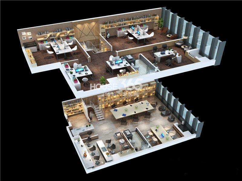 欧亚国际8米2办公鸟瞰图