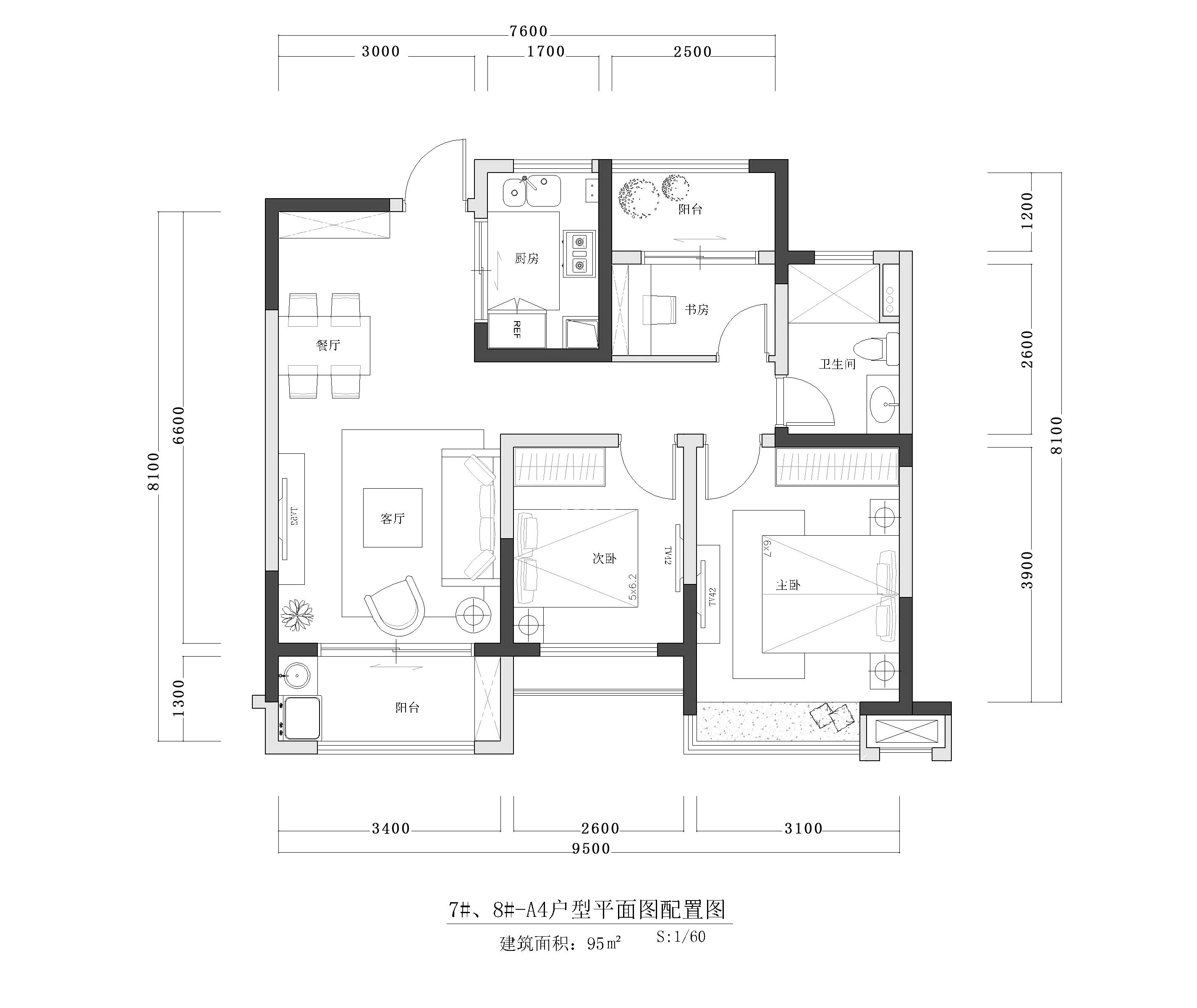 户型:            二室(2)             三室(7)